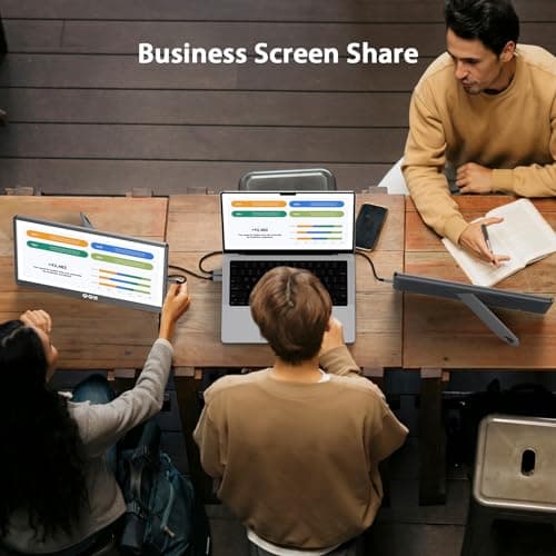 QQH Portable Monitor, 15.6" Portable Travel Monitor for Laptop 1080P FHD IPS Second Screen, Gaming Monitor, USB C HDMI External Monitor Display for Computer Phone PC PS4 PS5 Xbox Switch (Z1-9-G) 9