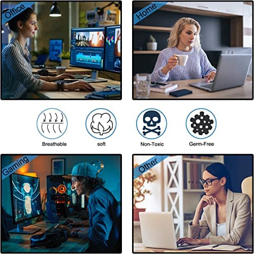 Extra Large Mouse Pad 31.5 x 11.8 in, Gaming Mousepad with Stitched Edges, Premium Microfiber Cloth Surface, Waterproof Non-Slip Base Keyboard Desk Mat for Home Office Gaming, Black 7