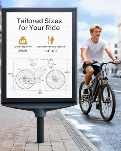 QRONGE Electric Bike for Adults, Full Suspension Ebike, 1000W Peak Motor 486Wh Battery, 28MPH(PAS Mode) Mountain Electric Bicycles, 7 Speed, 26'' Tire, Up to 40 Miles, Zephyr 7