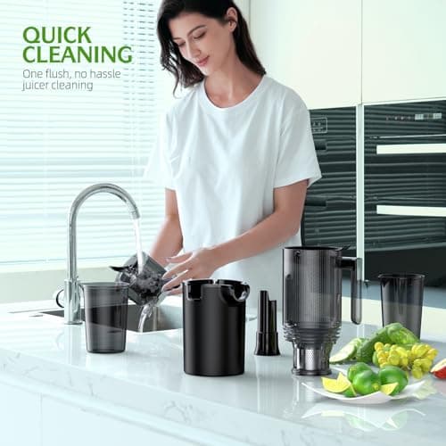 Juicer Machines, Cold Press Juicer with 5.4" Extra Large Feed Chute, Slow Masticating juicer for Whole Vegetables and Fruits, High Juice Yield, Easy to Clean. 7