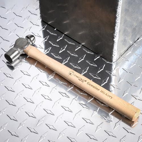 GreatNeck BP8 Ball Peen Hammer, 8 Oz Drop-Forged Steel Metalworking Tool With Precision-Balanced Authentic Hickory Wood Ball Peen Hammer Handle, For Riveting, Shaping, Bending Metal 6