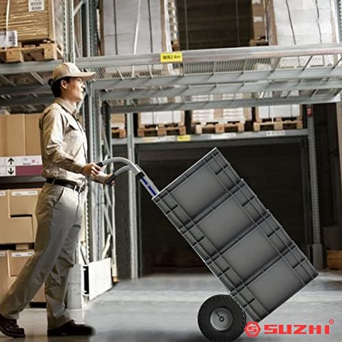 SuZhi Large Wheel Hand Truck/Two Wheel Appliance Dolly Cart / 600lb Load/Heavy Duty/for Equipment/Furniture/Electrical Appliances/Large Cartons/Warehouse 5
