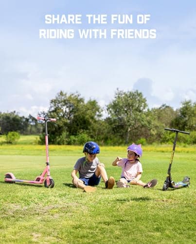 FanttikRide C9 Pro Kids Electric Scooter Ages 8-12, Colorful Rainbow Lights, E-Scooter for Kids 3.9-5.2 ft, 132 lbs, 5 Miles Range, Up to 40 min Ride Time, 5/8/10 MPH, 3 Adjustable Heights, Black 9