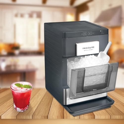 Frigidaire Gallery, 33 Lbs. Countertop Ice Maker, Nugget Shaped Ice, Stainless Steel Trim (Black) 6