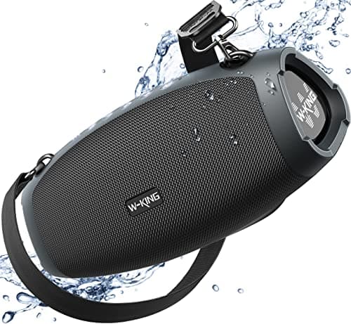 W-KING Bluetooth Speaker, 120W Max Loud Portable Speakers Bluetooth Wireless Boombox, IPX6 Waterproof Party Large Outdoor Speaker, 70W Triple Passive Radiators- Deep Bass/Subwoofer*2, 42H, TF, AUX, EQ