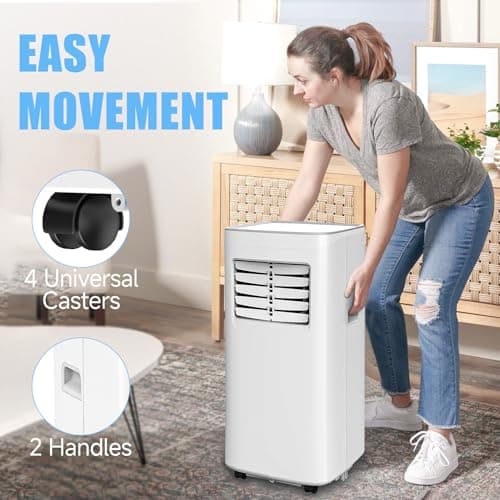Portable Air Conditioners, 3-in-1 8500 BTU Cooling Unit with Fan & Dehumidifier for Room, Quiet Operation, Cools up to 450 sq.ft, Complete Window Installation Kit for Home Office 9