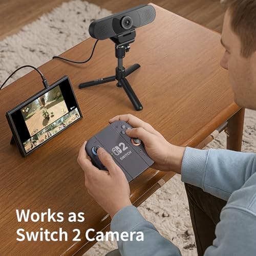 EMEET C960 Webcam with Tripod, 1080P Webcam with Microphone, Adjustable Height Mini Tripod, C960 Web Camera with Privacy Cover, Plug & Play with Stand for Zoom/Skype/YouTube/FaceTime 6