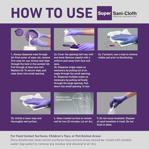 Professional Disposables Surface Disinfectant Super Sani-Cloth Wipes, 160Count 6