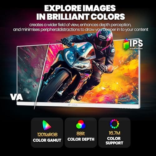 CRUA 30 Inch Gaming Monitor, 200Hz White Computer Monitor, 21:9 WFHD (2560 * 1080P) 120% sRGB IPS Panel Ultra-Wide Monitor Supports FreeSync, Wall Mount,Tilt Adjustable(HDMI2.0, DP1.4) 5