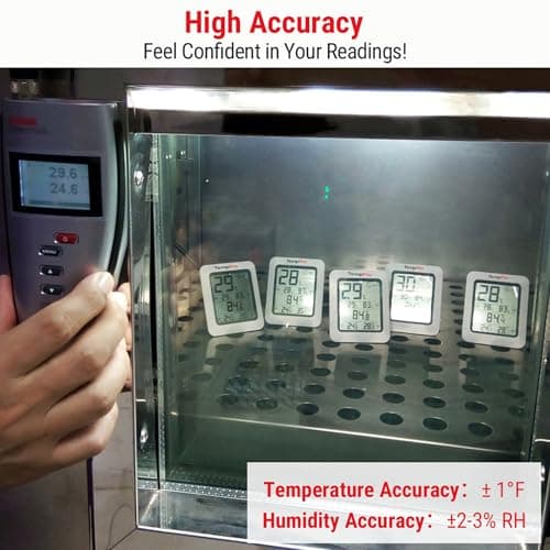 TempPro TP50 2 Pieces Digital Hygrometer Indoor Thermometer Room Thermometer and Humidity Gauge with Temperature Humidity Monitor(Previously ThermoPro) 5