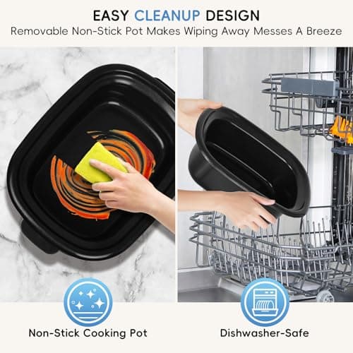 spoonlemon 6.5 Quart Multi Cooker 11-in-1, Programmable Slow Cooker with Timer & Temperature Control for Families Meals, 1500W with Bake, Sauté, Roast and Sous Vide 5