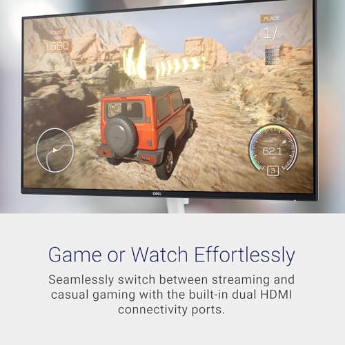 Dell S2725DS Monitor - 27 Inch, QHD (2560x1440) Display, 100Hz refresh rate, 1500:1 contrast ratio, TÜV Rheinland Eye comfort 4 Star,Integrated 2x5W speaker, Height/Tilt/Swivel/Pivot- Ash White color 6