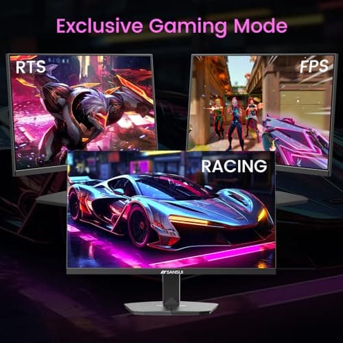 SANSUI 24 Inch Gaming Monitor 160Hz FHD 1080P Computer Monitor, FreeSync 1ms 4000:1 Contrast, HDMI DP Ports VESA Support Eye Care Monitor for Gaming Office (HDMI Cable Included ES-G24F4M) 8