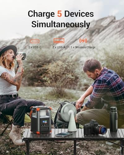 BLAVOR Portable Power Station, 236.8Wh/64,000mAh Outdoor Generator, 100W+65W USB C Two-Way Fast Charging Small Generator, 15W Wireless Power Bank with Camping Lantern for Camping, and Home Emergencies 8