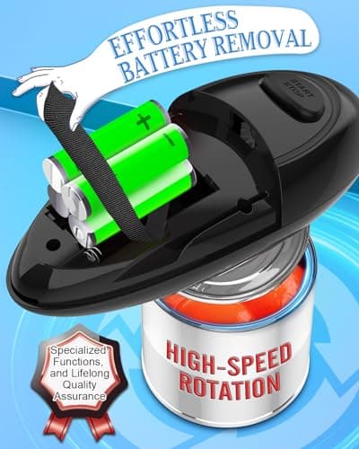 Electric Can Opener, One-Touch Automatic Can Opener with Smooth Edge, Battery Operated Handheld Can Opener for All Can Sizes, Best Kitchen Gadget for Seniors, Arthritis, and Weak Hands, Gifts (Black) 7