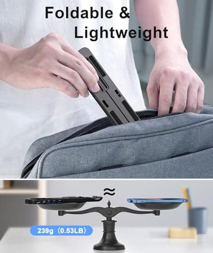 BoYata USB C Laptop Docking Stand, 5-in-1 USB C Hub with 3 USB 3.0, Universal Docking Station for MacBook Pro/Air/Dell/HP/Surface/Lenovo, Plug and Play (Black) 5