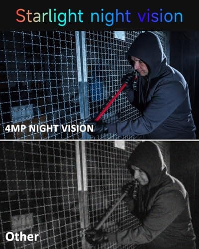 5G Security Cameras Wireless Outdoor 4pack, 2K Battery Powered Camera for Home Security with IP65, SD/Free Cloud Storage, No Monthly Fee, AI Motion Detection, Color Night Vision, 2-Way Audio,Alexa 5