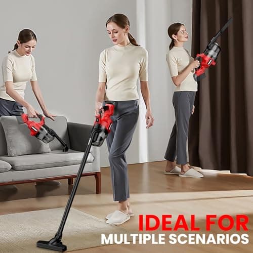 Cordless Vacuum for Milwaukee M18 Battery, 5 in 1 Handheld Electric Vacuum Cleaner with 500W Powerful Motor, 46 CFM Portable Hand Vacuum with 2 Filtration HEPA for Home, Floor, Carpet, Car (Tool Only) 7
