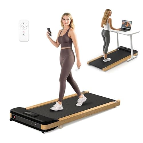 Maksone Under Desk Treadmill, Expert of Wooden Walking Pad, Walking Jogging Machine with Remote Control, Installation-Free