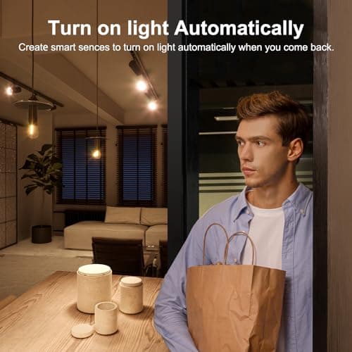 WiFi Motion Sensor, Smart Motion Detector for Home Security, Wireless Motion Sensor App Remote Monitor, Voice Command Compatible with Alexa. 1 Pack 6