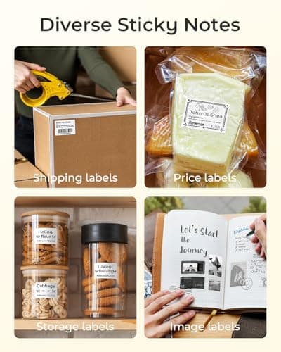 Memoqueen M110 Label Maker - M110 Barcode Label Printer Portable Bluetooth Maker Machine with Tape for Name Labels, Small Business, Address, Logo, Clothing Price Tag, Mailing, with 40x30mm Label 7