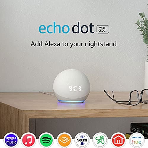 Echo Dot (4th Gen) | Smart speaker with clock and Alexa | Glacier White 7