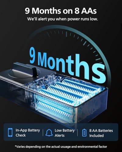 Philips Wi-Fi Smart Lock with Handles, WiFi Keyless Entry Front Door Lock Set, Keypad Deadbolt with Handle App Fingerprint Code Unlocking, Auto Locking, Built-in WiFi, Remote Control & Voice Unlock 5