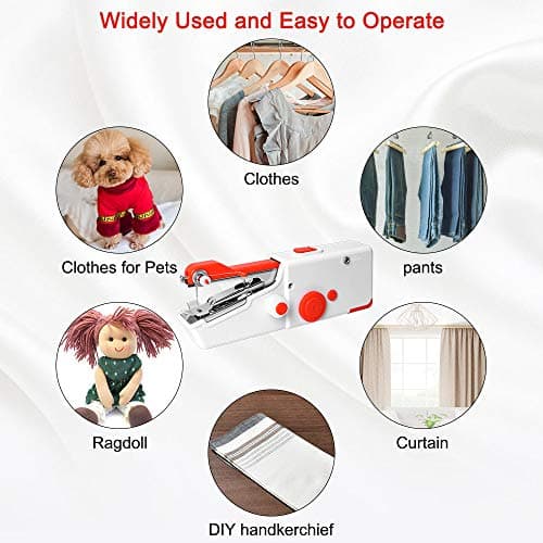Handheld Sewing Machine, Quick Sew Mini Portable Electric Sewing Machine For Beginners Adults, Easy To Use Suitable for Sewing Clothes, Family Travel, DIY 5