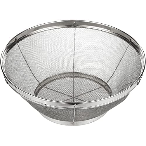 Juvale Stainless Steel Fine Mesh Strainer - Durable Rust-Resistant Mesh Colander - Ergonomic Handle Rice Colander - Ultra-Fine Flour Sifter - Dishwasher Safe with Stable Design - 11 in x 4 in, Silver