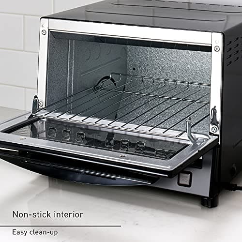 Panasonic FlashXpress Toaster Oven Countertop, 4-Slice Compact Size with Double Infrared Heating, 6 Auto Cook Options and Precise Temperature Control, 1300W - NB-G110P-K (Black) 7