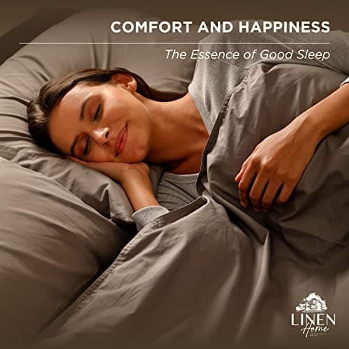 Linen Home 100% Cotton Percale Pillowcases Queen Size, White, 2 Pieces of Pillow Case, Crisp and Cool Strong Bed Linen, 20 inches X 30 inches 7