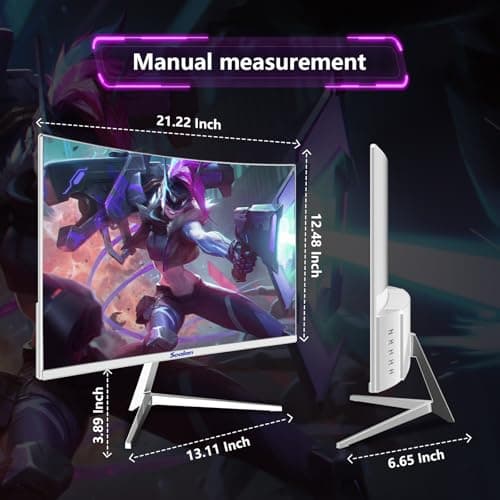 Sealan 24 inch Curved Gaming Monitor 75Hz Refresh Rate 16:9 Aspect Ratio Ergonomic Tilt & VESA Compatible - Home Office Sync FHD 1920x1080p Visual Experience for Work & Play 6