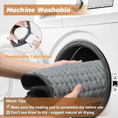 Electric Heating pad Electric Heat Pads with 6 Heat Settings & Auto Shut Off &Dry/Moist Heat Heating Pad for Back Arms Legs Neck Shoulder Knee Birthday Mother Father Girl Men Women 7