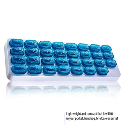 Deke Home - Pill Holder, 31 Daily Compartments Pill Dispenser, Cute Pill Organizer for Medication Management, Travel-Friendly and Durable Design, Ideal for Vitamins, Supplements, and Pills 3
