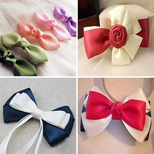 LEEQE Double Face Ivory/Antique White Satin Ribbon 7/8 inch X 25 Yards Polyester Ivory Ribbon for Gift Wrapping Very Suitable for Weddings Party Invitation Decorations and More 8