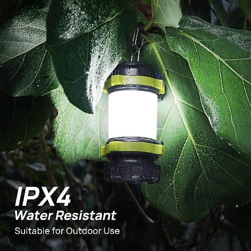 2 Pack LED Camping Lantern Flashlight Rechargeable, Consciot Portable Torch with 6 Light Modes, 3600mAh Power Bank, IPX4 Waterproof, USB C, Camping Lights for Hurricane, Emergency, Survival Kits 6