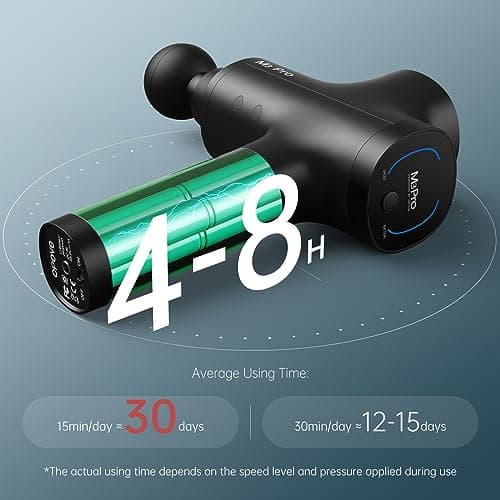 opove M3 Pro 2 Massage Gun Deep Tissue Percussion Muscle Massager for Workout, Handheld Percussive Therapy Fascia Gun for Athletes Fast Recovery 4-8 Hours Long Battery Life, Powerful, Quiet, Black 4