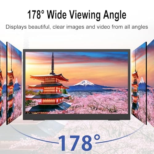 Topmonitor 2.5K Portable Monitor 15.6inch UHD 2560 * 1680 for Laptop, 100% sRGB 500nits HDR IPS External Display w/Smart Cover & VESA Mount, USB-C HDMI Travel Second Screen for PC Mac Phone Xbox PS5 8