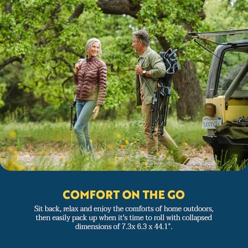 GCI Outdoor Comfort Pro Rocker Collapsible Rocking Chair & Outdoor Camping Chair, Indigo Blue 6