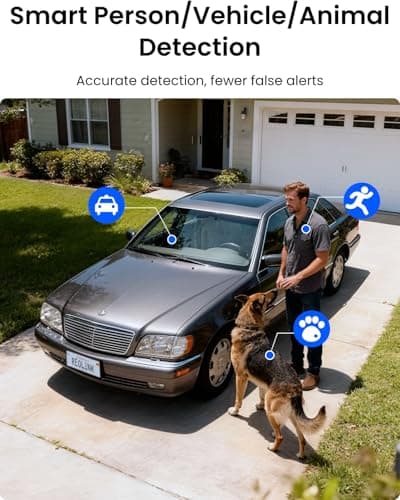 REOLINK Wireless Outdoor Security Camera Lumus 2K, Upgraded 4MP Spotlight Color Night Vision, 2.4/5GHz Dual-Band WiFi Plug in Camera, Smart Person/Vehicle/Animal Detection, Two-Way Talk, Local Storage 4