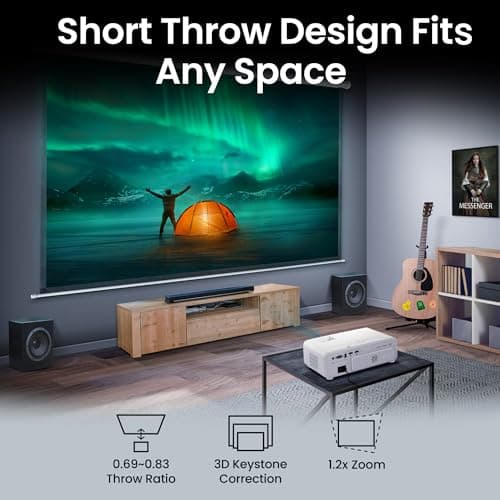 BenQ TK710STi 4K HDR Laser 3200 Lumens Movie and Gaming Short Throw Projector with 4ms Response Time | 240Hz Refresh Rate | HDR10 & HLG | Android TV with Netflix Chromecast & AirPlay | 3D Keystone 6