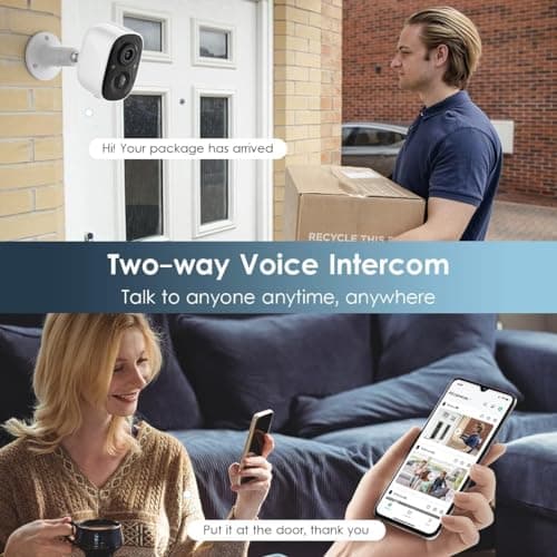 Geekee Solar Security Cameras Wireless Outdoor, Outdoor Camera Wireless 2-Way Talk Battery Powered Wi-Fi Cameras for Outside/Indoor 2K Night Vision 5