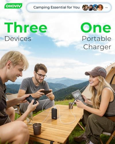 OHOVIV Portable Charger 50000mAh Power Bank - 22.5W Fast Charging External Battery Pack,USB-C Portable Phone Charger for iPhone 17/16/15/14/13 Pro Android Samsung, for Travel Camping Essential 6