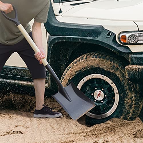 Square Shovel, Shovels for Digging with D-Handle, Overall 41-Inch Long Garden Shovel, Transfer Shovel, Snow Shovel for Car, Garden Tools 8