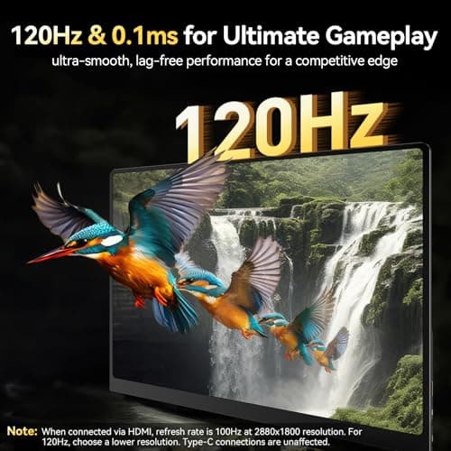 UPERFECT OLED Portable Monitor 16", 3K 2880x1800 | 120Hz | 0.1ms Portable Gaming Monitor, 500 Nits |100% DCI-P3 | 100000:1 Contrast | Ultra-Slim Design for Laptop Mini PC Phone Game Consoles Ucolor O2 3
