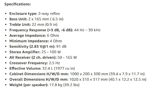 Q Acoustics 3050i Floorstanding Speaker English Walnut (Price displayed is for 1 Unit, for Complete Pair Please Order 2 Units) Stereo Speakers for Surround Sound/Home Theater 8