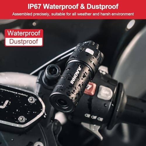 INNOVV K6 Motorcycle Dash Cam Dual Channel QHD 2K+1080P, IP67 Waterproof Mini Motocam with Wi-Fi, 120°Golden Angel, G-Sensor Detection, Support 256GB(SD Card not Included) 8