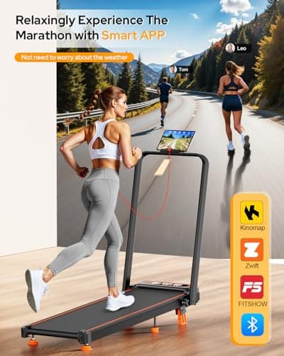 Walking Pad with 10% Incline, 3.5HP Lower Noise Than Other, Walking Pad Treadmill with Handle Bar, Portable Treadmills for Home Small, Foldable Walking Pad 350+lb Capacity, Smart App & Remote 8