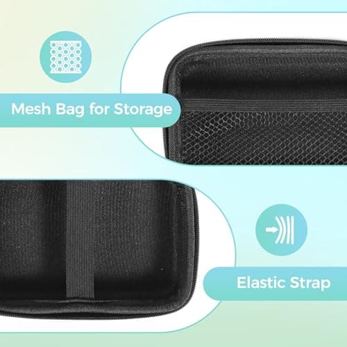 Nelko Genuine Case Compatible P21 Label Maker, Compatible with Most Mini Label Printers, Holder for Labeler Makers Printer & Labeling Tapes, Box with Mesh Pocket for Batteries Accessories (Case Only) 4