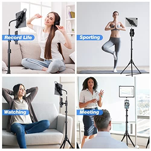 UBeesize 67-in iPad Tripod Stand, 360 Rotating Tablet Mount & Phone Holder, Compatible with 9.9-15.7 Inches Tablets 7